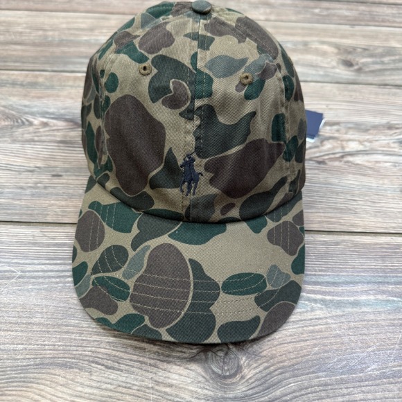 Polo Ralph Lauren Camo Twill Ball Cap Mens Adjustable Camouflage Hat NEW
